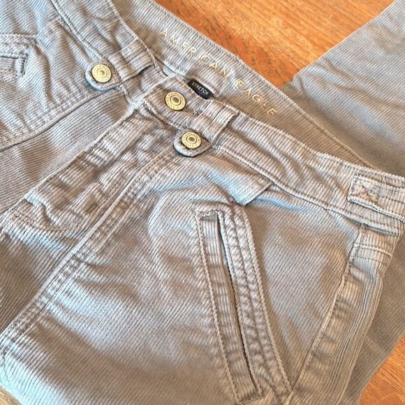 American Eagle corduroy pants light gray 6 regular Classic Skinny - Picture 8 of 13